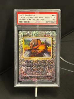 2002 Tauros Pokemon Legendary Collection - Reverse Holo #65 - PSA 8.5 (Pop 4) - Image 1