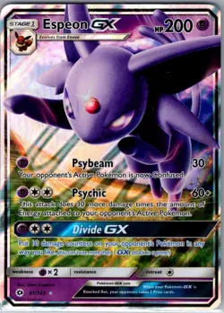 Espeon GX 61/149 SM Base Set - Pokemon Card - NM - Image 1