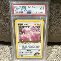 Pokemon Koga's Ditto Gym Challenge 1st Edition Holo PSA 9 10/132 2000 Card - Image 1