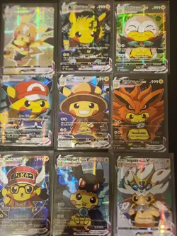 Pokemon Cosplay Poncho Pikachu Holos 9 Cards Holofoil - Image 1