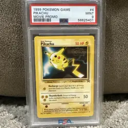 Pokemon Pikachu Movie Promo Regular PSA 9 4 1999 Pokemon TCG Card Stock Card - Image 1