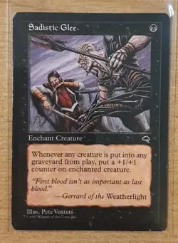 1997 MAGIC THE GATHERING TEMPEST SADISTIC GLEE TD25 - Image 1