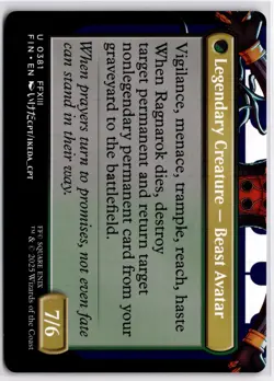 Fang, Fearless l'Cie (Borderless) 381 FINAL FANTASY Magic: The Gathering NM - Image 2