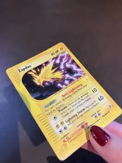 Zapdos H32/H32 Aquapolis Holo Secret Rare 2002 E-Reader Pokemon Card Excellent - Image 3