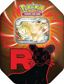 Pokemon TCG: Team Rocket Tin – Persian ex (1 Foil Promo Card & 4 Booster Packs) - Image 1