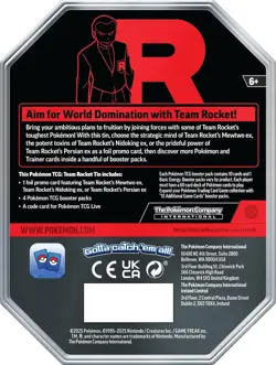 Pokemon TCG: Team Rocket Tin – Persian ex (1 Foil Promo Card & 4 Booster Packs) - Image 2