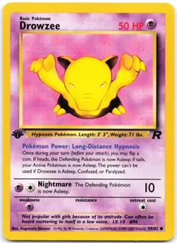 Drowzee 54/82 1st Edition Team Rocket - Image 1