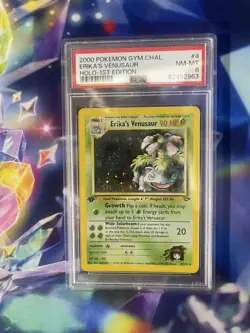 ERIKA'S VENUSAUR Pokemon Gym Challenge 1st Edition Holo #4 - PSA 8 - Image 1
