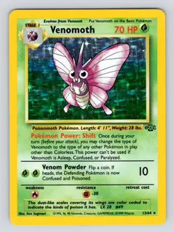 Pokemon Jungle Venomoth 13/64 Holo Rare LP! WOTC - Image 1