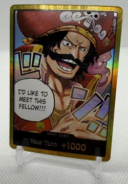 One Piece near mint Gold Don Card (Gol.D.Roger) Carrying on His Will - Image 1