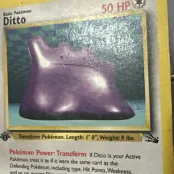 DITTO - 18/62 - 1st Edition Fossil - Rare - Pokemon Card - Image 4