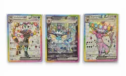 Pokemon Prismatic Evolution Vaporeon ex 149/131 & Umbreon/Espeon Promo Cards - Image 1