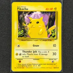Pikachu - 58/102 - Uncommon - Base Set - Pokemon Card - HP - Image 1
