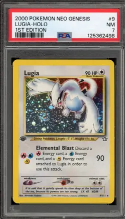 Pokemon Lugia Neo Genesis 1st Edition Holo Rare #9 PSA 7 - Image 1