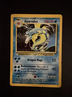 Pokemon TCG Gyarados Base Set 6/102 Holo Unlimited Holo Rare WOTC - Image 1