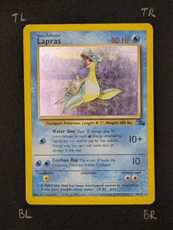 Pokemon TCG Lapras 10/62 Fossil Holo (LP/MP) - Image 3