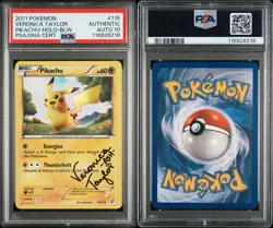 Pokemon 2011 Pikachu Secret Rare Holo 115/114 Veronica Taylor Signed PSA 10 AUTO - Image 5