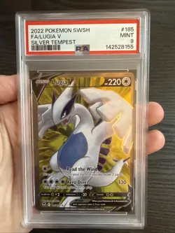 Lugia V 185/195 Full Art 2022 Pokemon SWSH Silver Tempest PSA 9 Mint - Image 3
