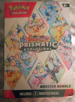 Pokemon TCG: Scarlet & Violet Prismatic Evolutions Booster Bundle - 6 Packs NEW - Image 1