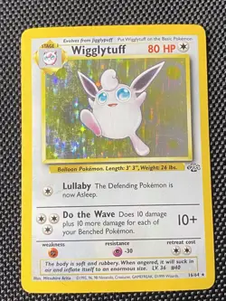 Pokemon TCG Wigglytuff 16/64 Jungle Holo Rare - LP - Image 1
