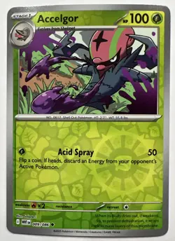 Pokemon Accelgor - Reverse Holo Uncommon SV: White Flare 009/086 - Image 1