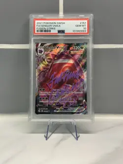 Pokemon - Gengar VMAX - Ted Lewis Signed - 157/264 - Fusion Strike - PSA 10 - Image 1