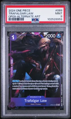 2024 One Piece - OP-09 - Trafalgar Law - Alt Art SR - #069 - PSA 9 - Image 1