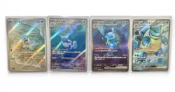 Pokemon SV2a 151 Squirtle 170/Wartortle 171/Blastoise 202/165 Evolution Card Set - Image 1