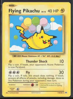 Flying Pikachu Secret Rare XY - Evolutions 110/108 NM Pokemon Card - Image 1