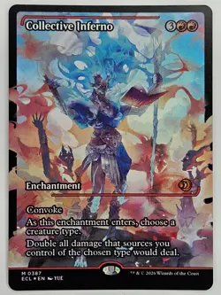 MTG Lorwyn Eclipsed - ECL 387 Collective Inferno (Showcase) - Mythic Foil - Image 1