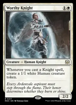x1 Worthy Knight R MTG Commander: March of the Machine M/NM, English - Image 1