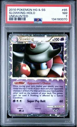 2010 POKEMON HEARTGOLD & SOULSILVER UNDAUNTED #85 SLOWKING-HOLO PSA 7 - Image 1