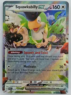 Pokemon - 075/091 Squawkabilly ex - Double Rare - Paldean Fates - Image 1