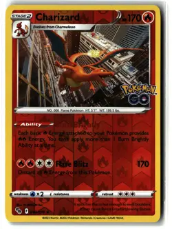 Charizard ⭐ 010/078 Reverse Holo Rare Pokemon GO 2022 Pokemon NM - Image 1