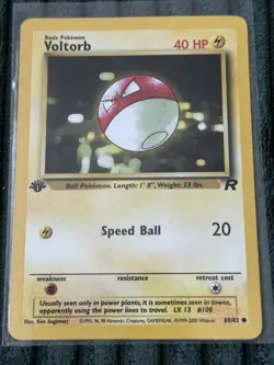 Pokemon Team Rocket 1st Edition Voltorb 69/82 - Image 1