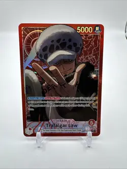 Trafalgar Law OP14-001 L ALT ART The Azure Seas Seven LEADER One Piece CCG - Image 1