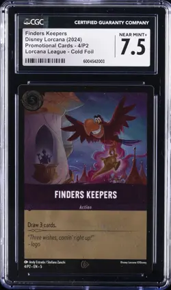 2024 DISNEY LORCANA #4/P2 FINDERS KEEPERS CGC 7.5 - Image 1