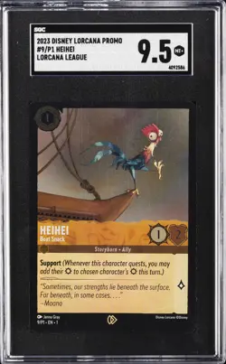 2023 DISNEY LORCANA PROMOS LORCANA LEGEND #9/P1 HEIHEI SGC 9.5 - Image 1