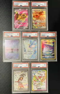 Pokemon Lot 7 Cards PSA 9 Dachsbun Cleffa Cresselia Keldeo Farigiraf Flygon - Image 1