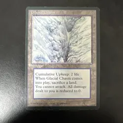 MTG Glacial Chasm ICE English Card 1st Edition Used - Image 1