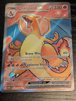Pokemon TCG Charizard EX Holo Ultra Rare Card 183/165 Scarlet & Violet 151 - Image 1