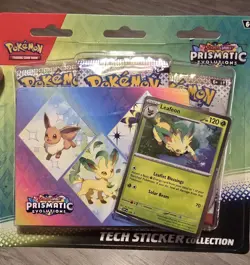 Pokemon Scarlet & Violet Prismatic Evolutions Tech Sticker Collection Leafeon - Image 1