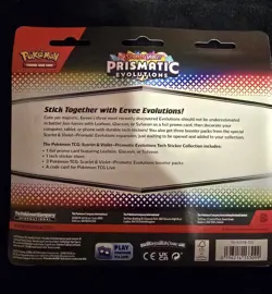 Pokemon Scarlet & Violet Prismatic Evolutions Tech Sticker Collection Leafeon - Image 2
