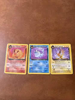 Pokemon Vintage Dark Flareon/vaporeon/jolteon Regular - Image 1
