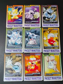 Pokemon Bandai Carddass 1997 Vintage Japanese Lot of 9 Cubone Onix Magmar eb287 - Image 1