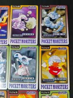 Pokemon Bandai Carddass 1997 Vintage Japanese Lot of 9 Cubone Onix Magmar eb287 - Image 2