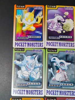 Pokemon Bandai Carddass 1997 Vintage Japanese Lot of 9 Cubone Onix Magmar eb287 - Image 3
