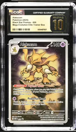 Pokemon CGC Pristine No PSA 10 Alakazam Promo MEP 009 Mega Evolution ETB - Image 1