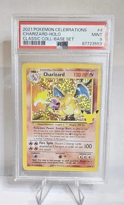 2021 Pokemon Celebrations Charizard-Holo #4 Classic Coll-Base Set PSA 9 MINT - Image 1