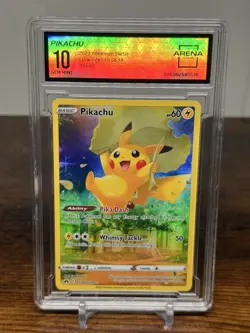 2023 POKEMON SWORD & SHIELD CROWN ZENITH #GG30 PIKACHU FULL ART ARENA CLUB 10 - Image 1